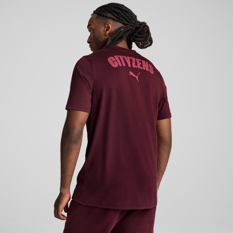 PUMA Manchester City Casuals Mens Red T-Shirt - Image 2